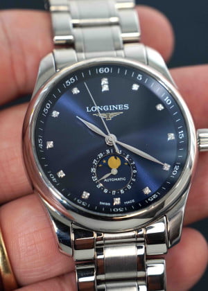 Longines Master Moonphase Diamond Blue L2.909.4.97.6 USED