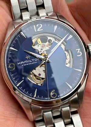 Hamilton H327050141 Jazzmaster Blue Open Heart 42mm - Used