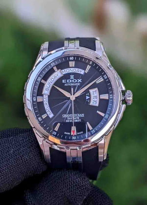 Edox Grand Ocean Day Date Automatic 83006-3CA-NIN 45mm - Used