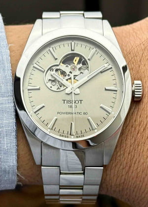 Tissot Gentleman Open Heart Grey T127.407.11.081.00 40mm - Likenew