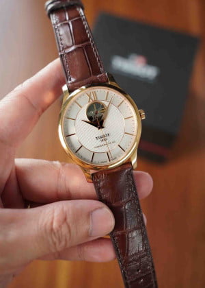 Tissot T063.907.36.038.00 Tradition Open Heart Rose Gold - Used