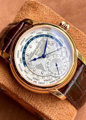 Frederique Constant FC-718MC4H4 Worldtime GMT Vàng 18k - Used