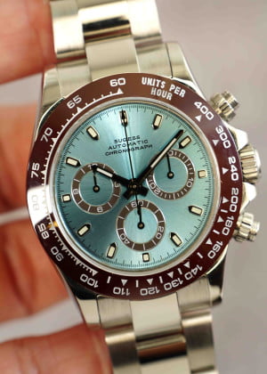 Sugess Daytona Homage Ice Blue Ceramic Bezel V3 39mm - Used