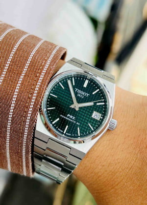 Tissot PRX 35mm Green Powermatic T1372071109100 - Like New