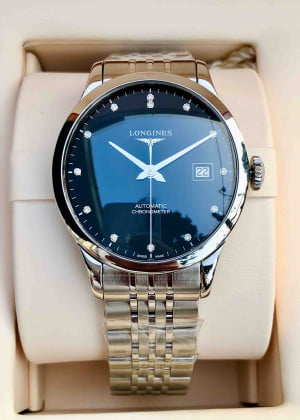 Longines Record Diamond Black 38.5mm L2.820.4.57.6 - Used