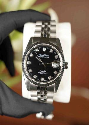 Olym Pianus OP89322GS-D Size 36mm Mặt Đen - Like New