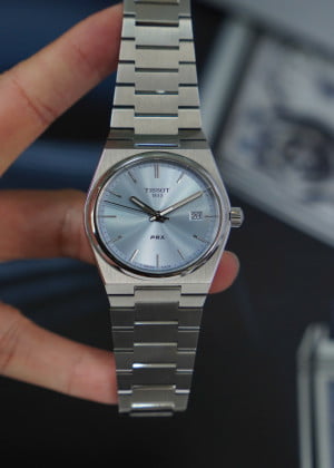 Tissot PRX 35mm Quartz Ice Blue T1372101135100 Like New