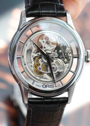 Oris Artelier Skeleton 01 734 7684 4051 -07 1 21 74FC Likenew