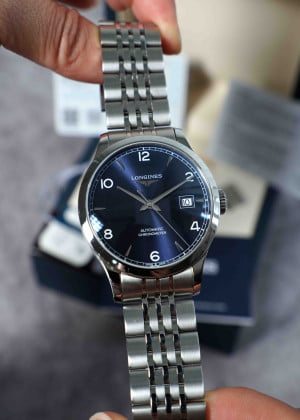 Longines Record 38.5mm Blue L28204966 - Like New