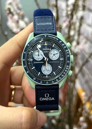 Omega X Swatch Bioceramic Moonswatch Mission To Earthphase SO33G100