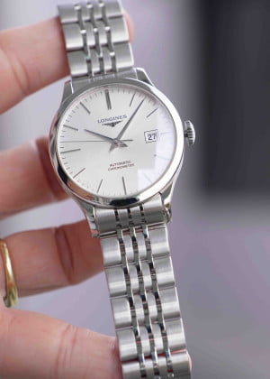 Longines Record 38.5mm White L2.820.4.72.6 - Used